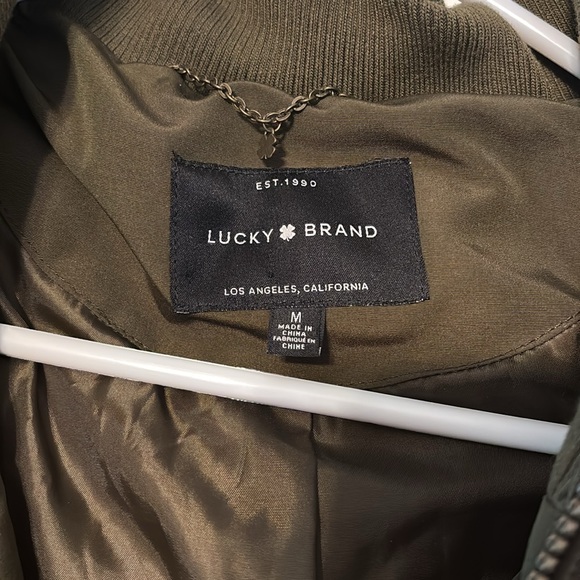 Lucky Brand | Puffer Parka Quilted Hooded Faux Fur | Army Green | size medium - Picture 2 of 4